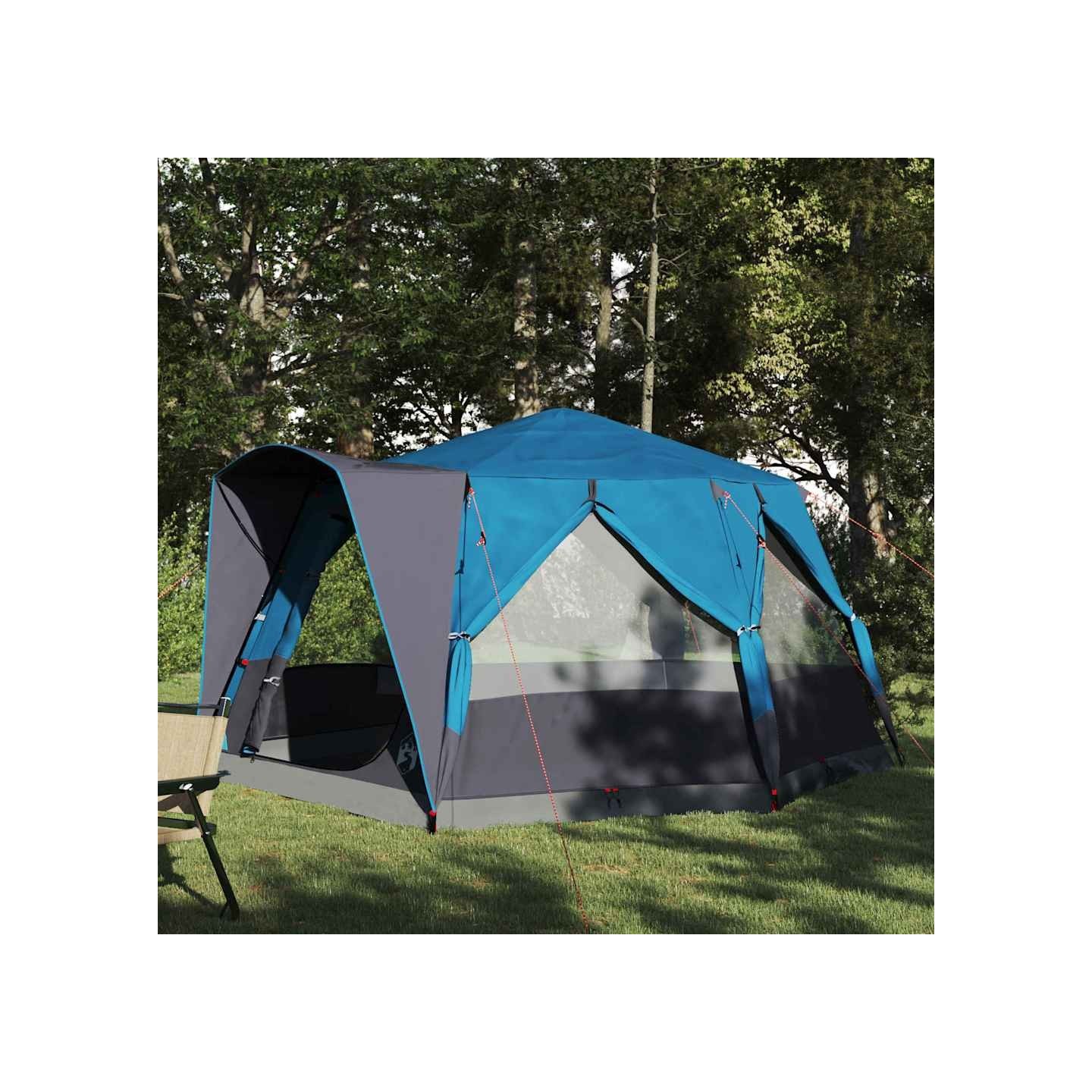 Tente de camping 5 personnes 5 personne Bleu et gris