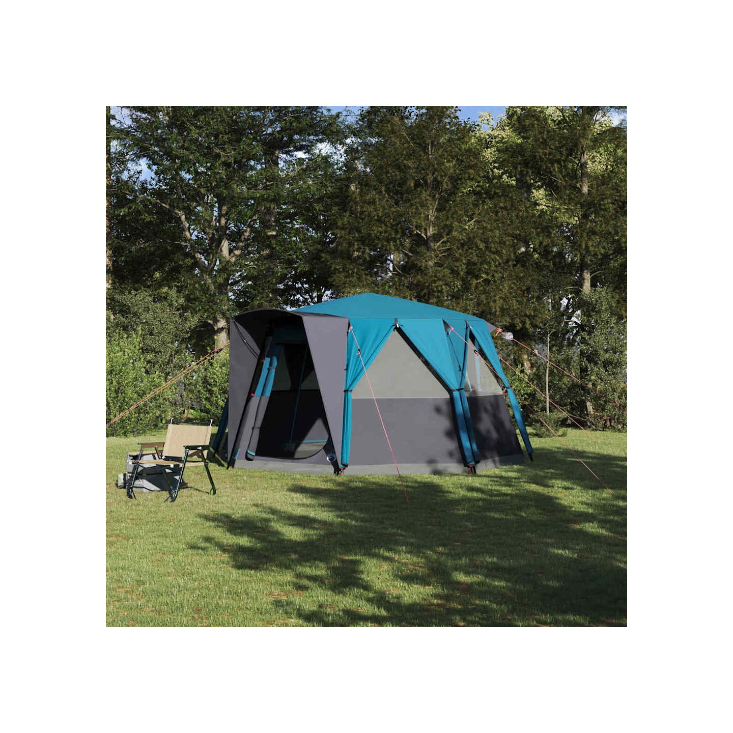 Tente de Campagne 6-Personnes 6 personne Bleu