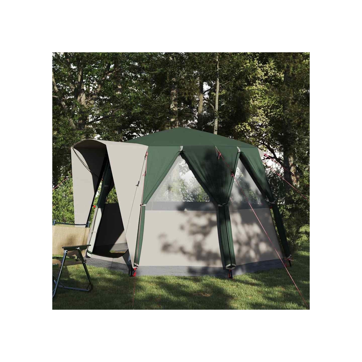 Tente de cabine 3 personnes 3 personne Vert et blanc