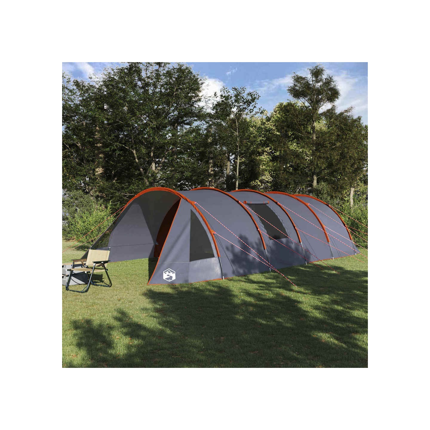 Tente Tunnel 6-Persoons 6 personne Gris et orange