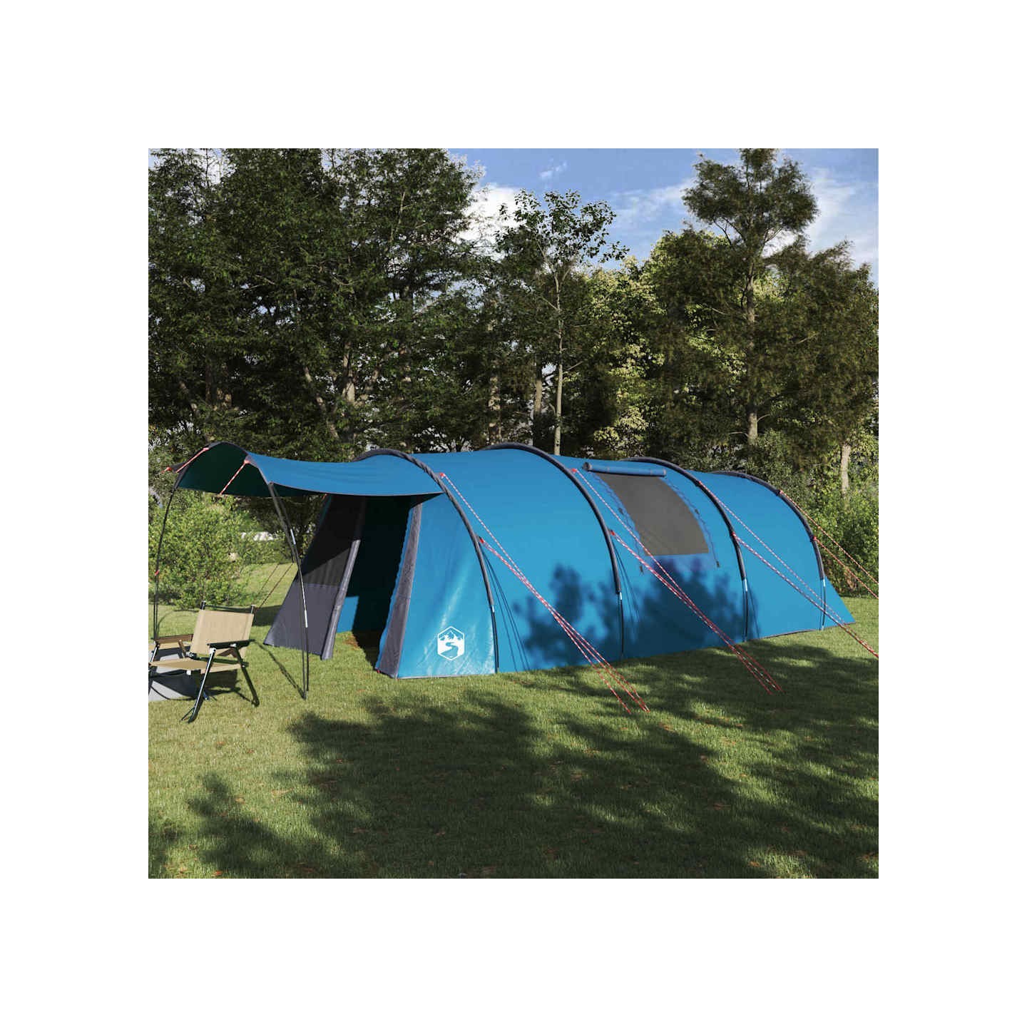 Tente tunnel 4 personnes 4 personne Bleu et gris