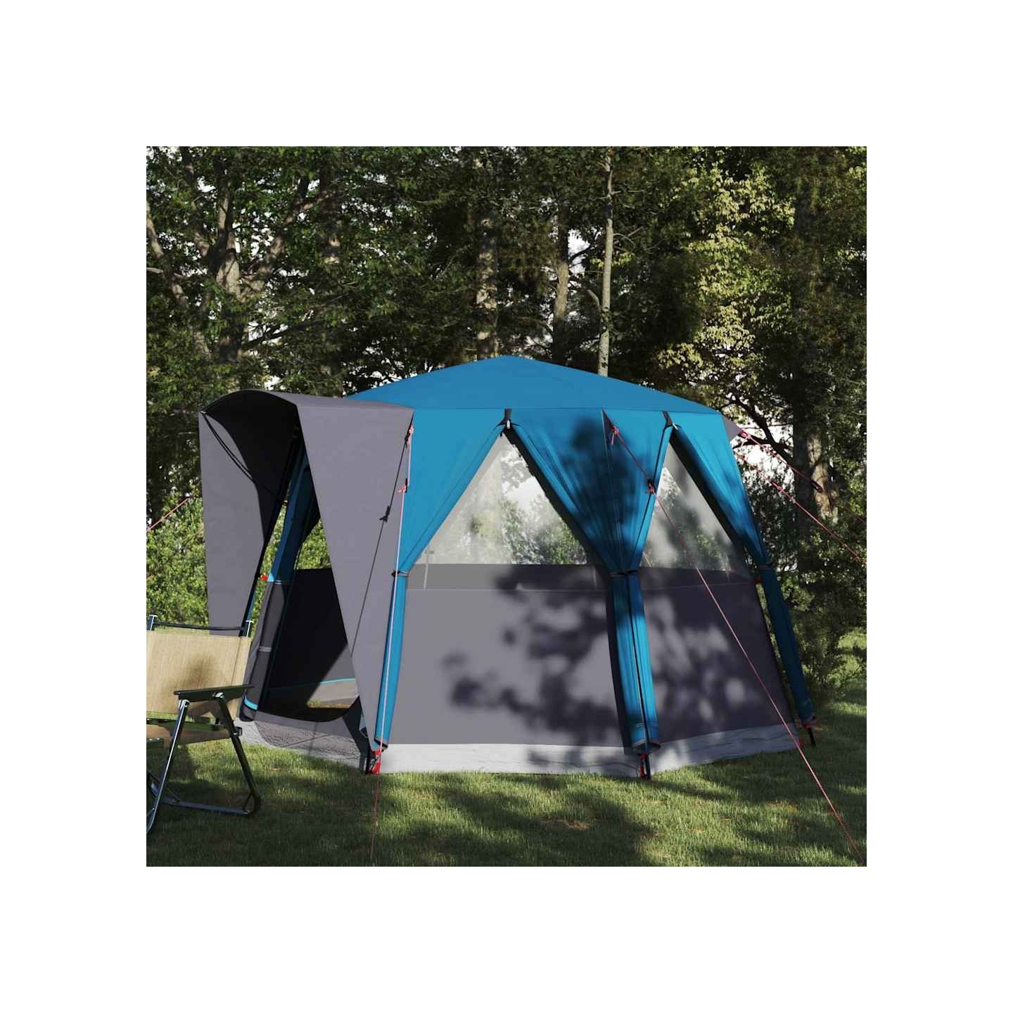 Tente de cabine 3 personnes 3 personne Bleu et gris