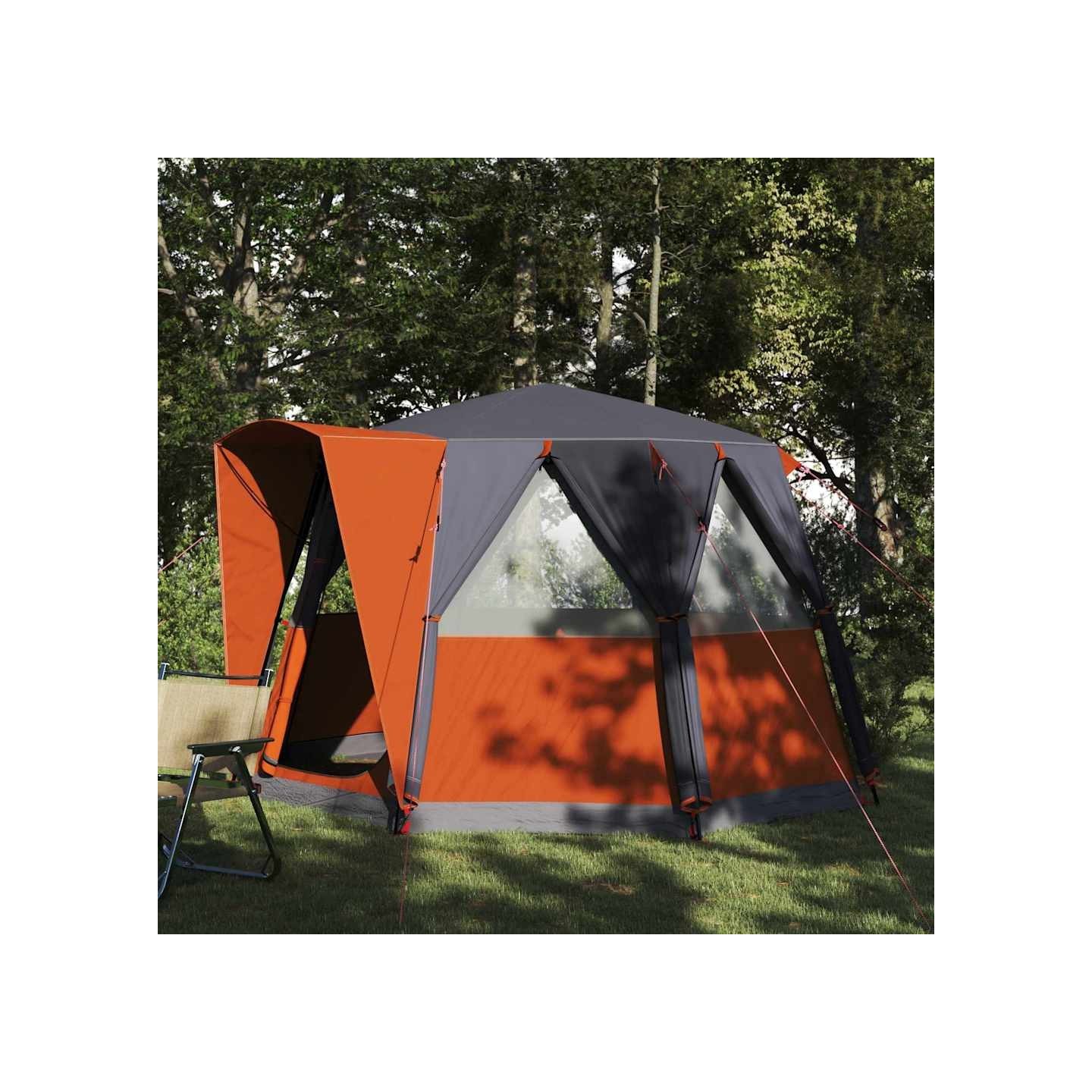 Tente de cabine 3 personnes 3 personne Gris et orange