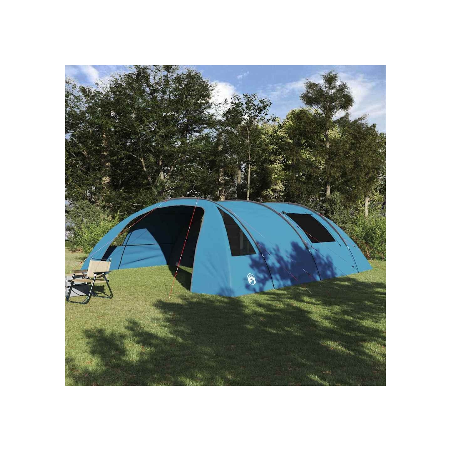 Tente Tunnel 6-Persoons 6 personne Bleu et gris