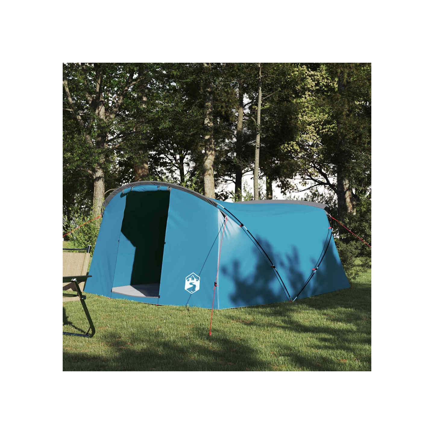 Tente tunnel 4 personnes 4 personne Bleu et gris