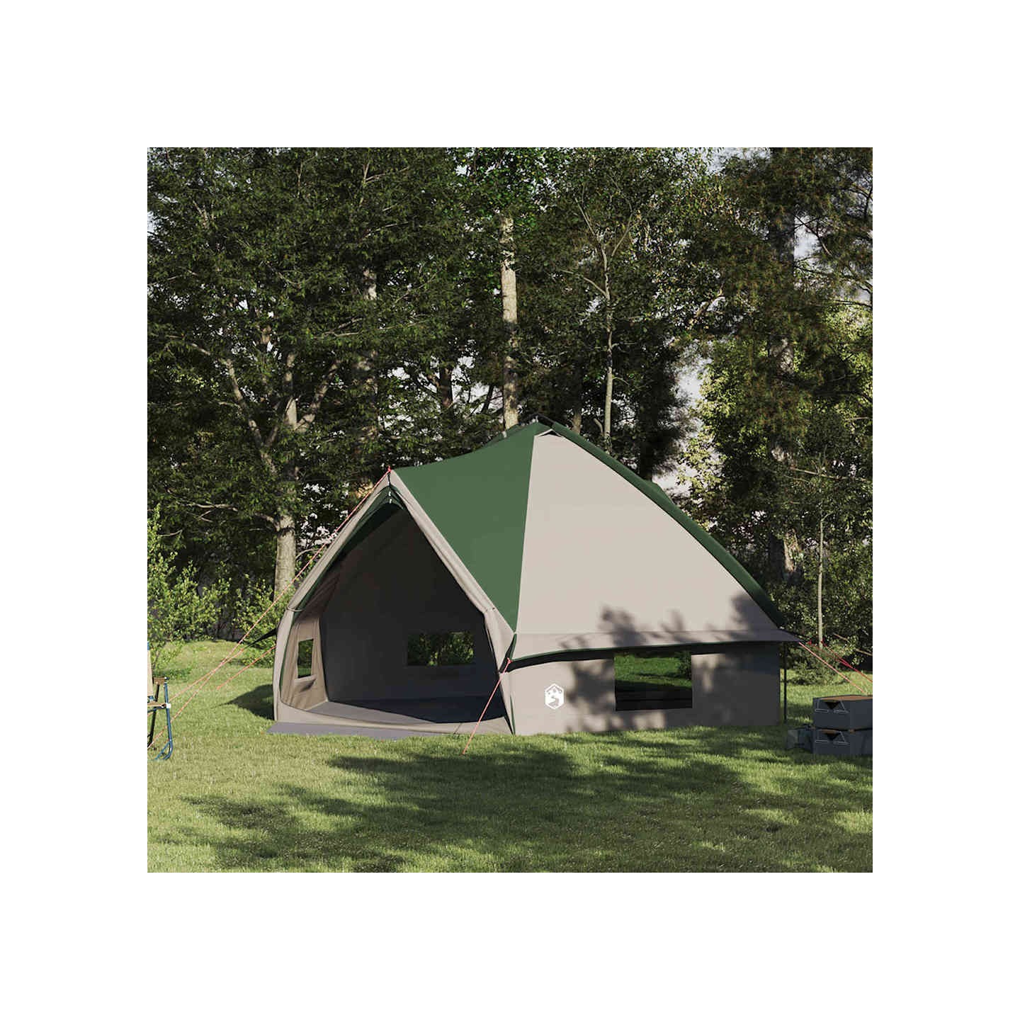 Tente Teepee 10 personnes 10 personne Vert et blanc