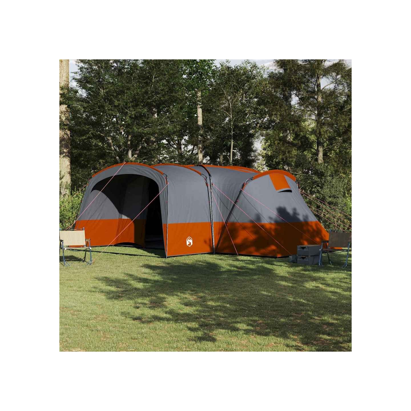 Tente familiale 12 personnes 12 personne Gris et orange