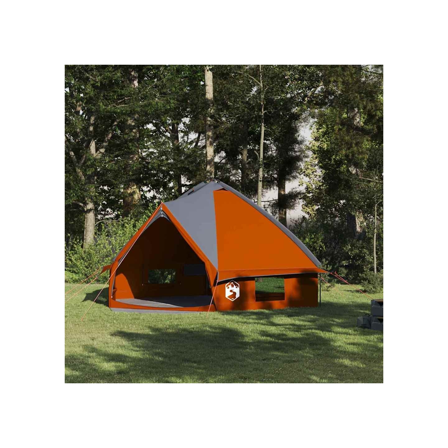 Tente Teepee pour 8 personnes 8 personne Gris et orange