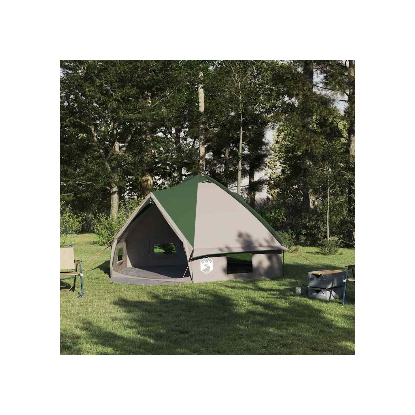 Tente Teepee 6 personnes 6 personne Vert et blanc