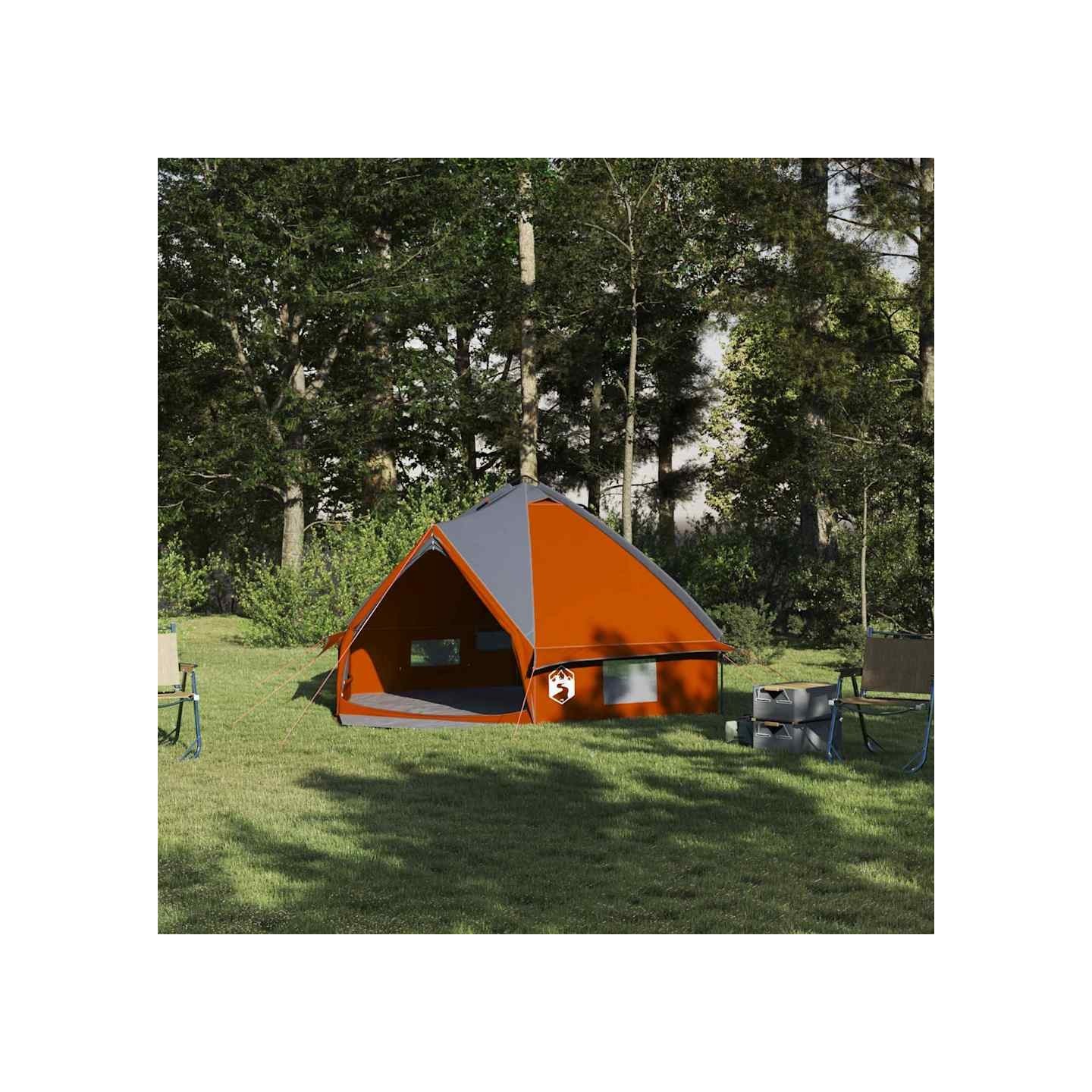 Tente Teepee 4-Personnes 4 personne Gris et orange