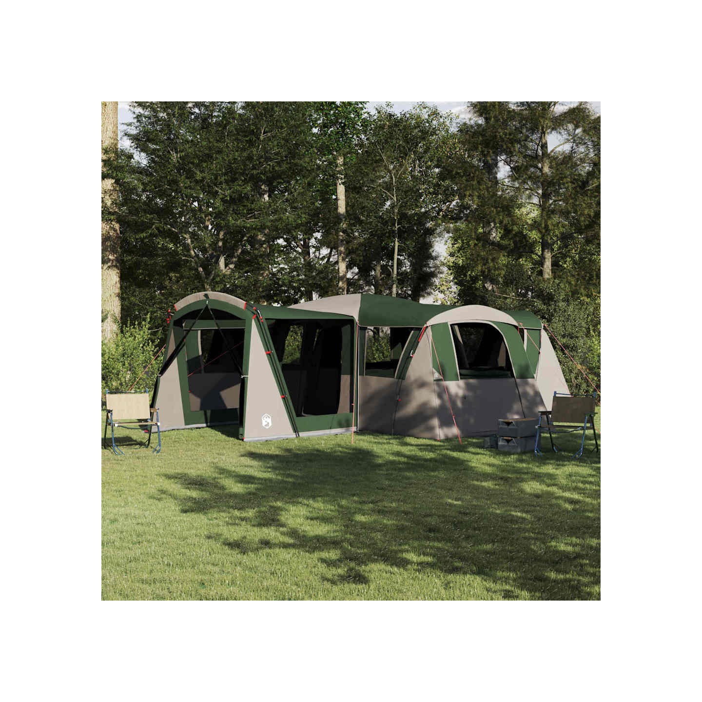 Tente familiale 20 personnes 20 personne Vert et blanc