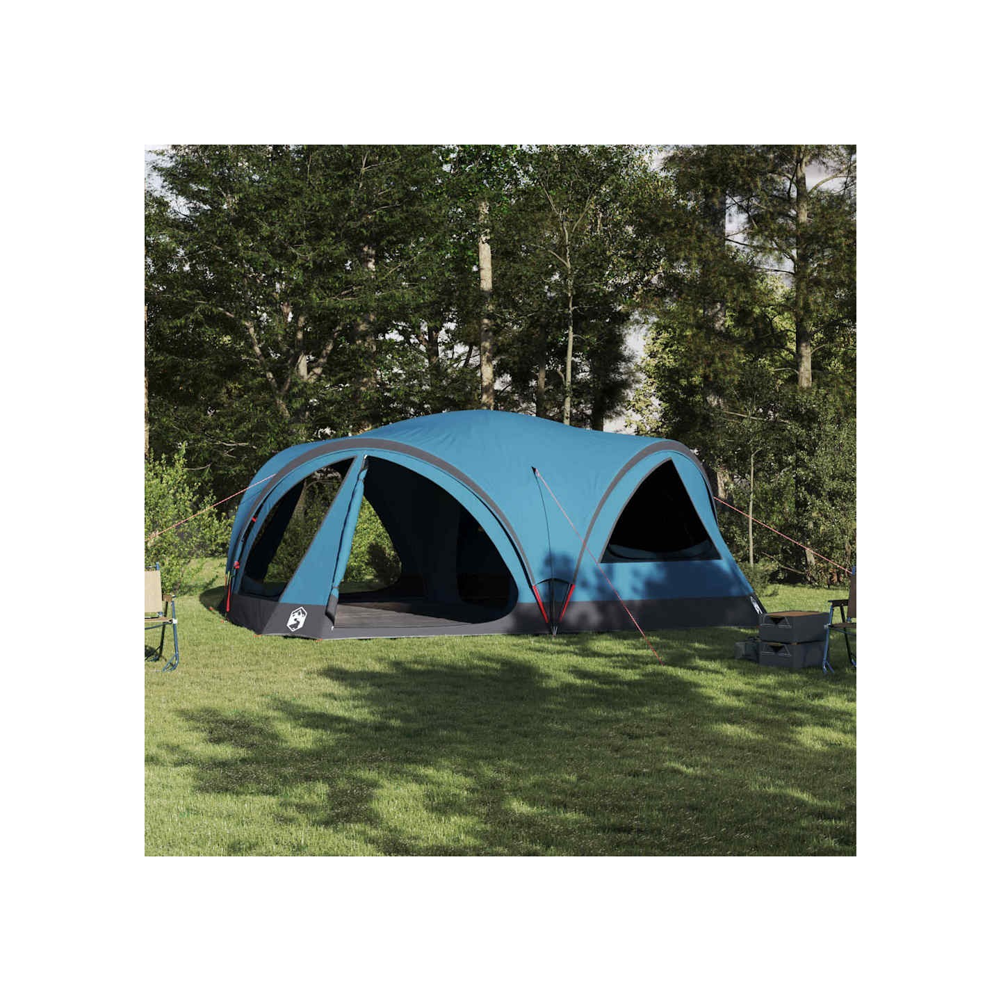 Tente familiale 10 personnes Bleu et gris 460 x 430 x 214 cm
