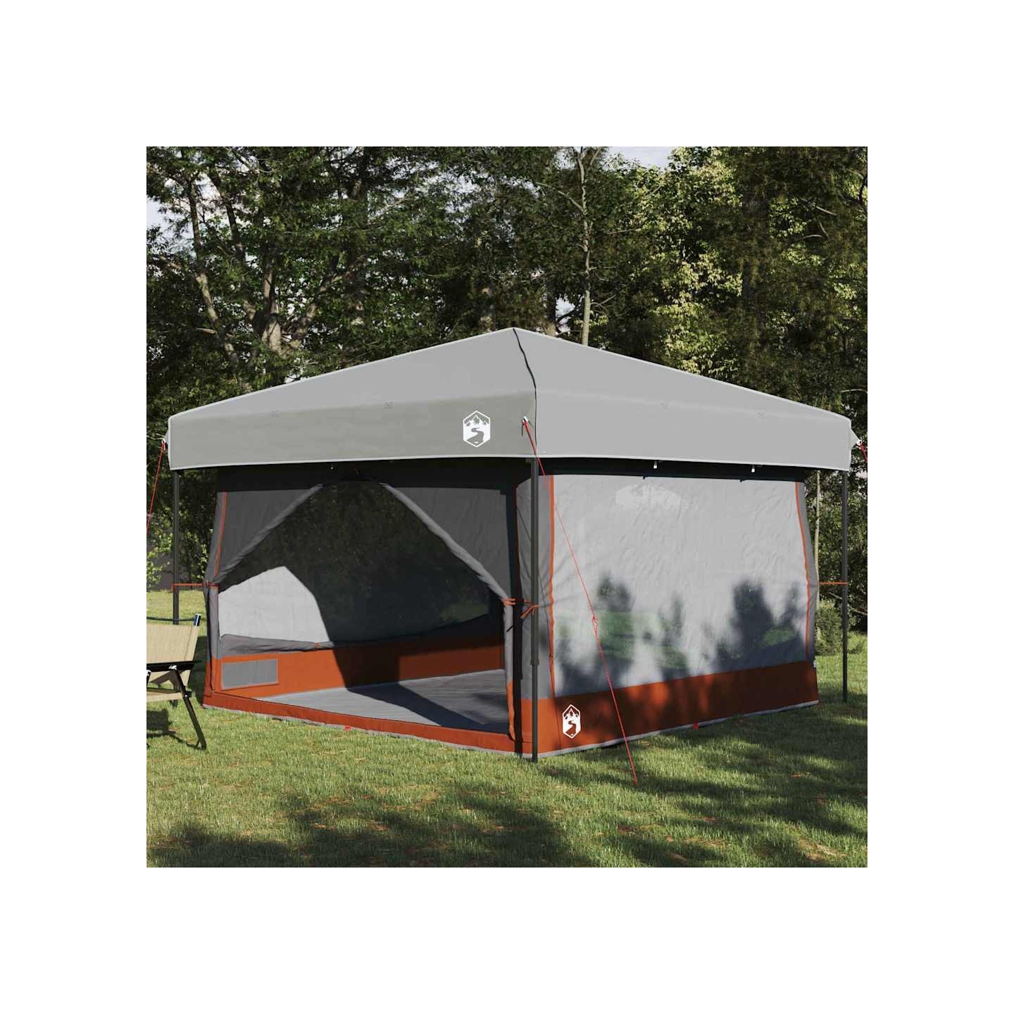 Tente intérieure 7 personnes 7 personne Gris et orange