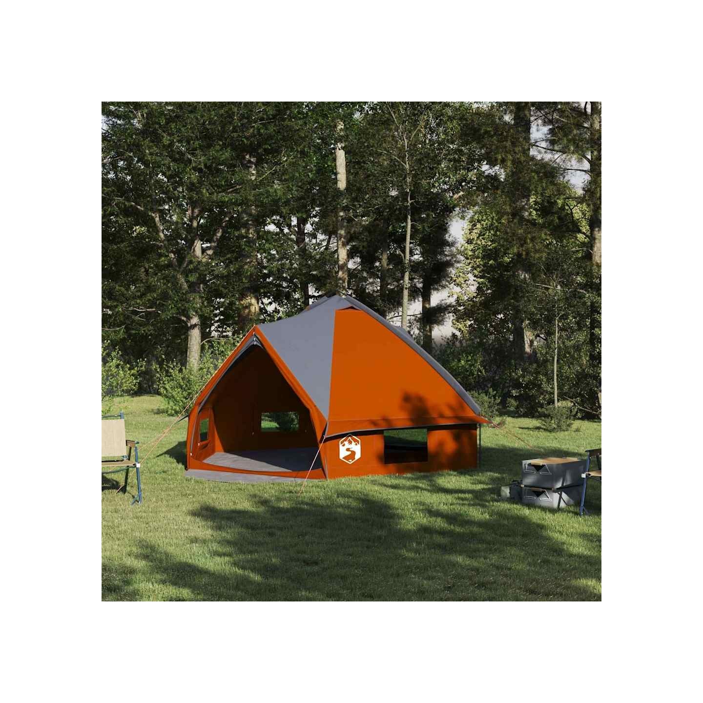 Tente Teepee 6 personnes 6 personne Gris et orange
