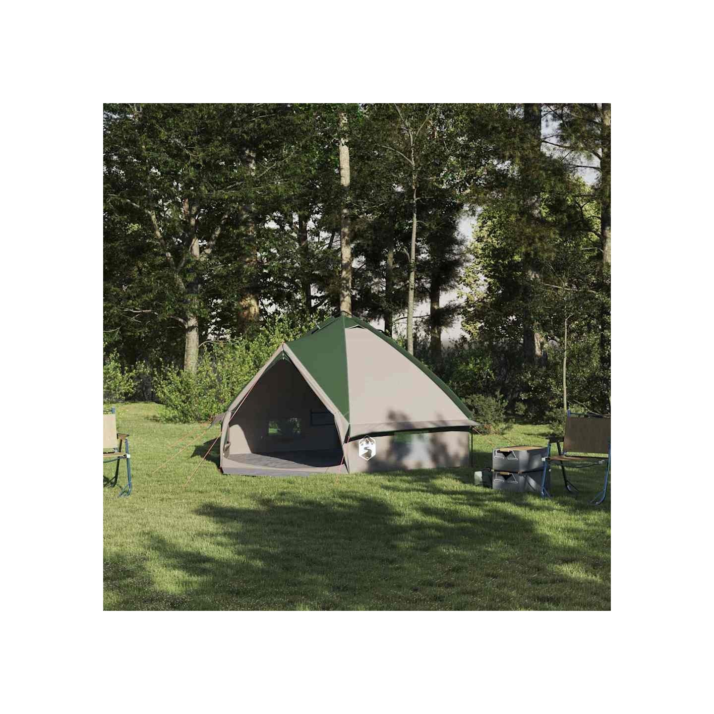 Tente Teepee 4-Personnes 4 personne Vert et gris