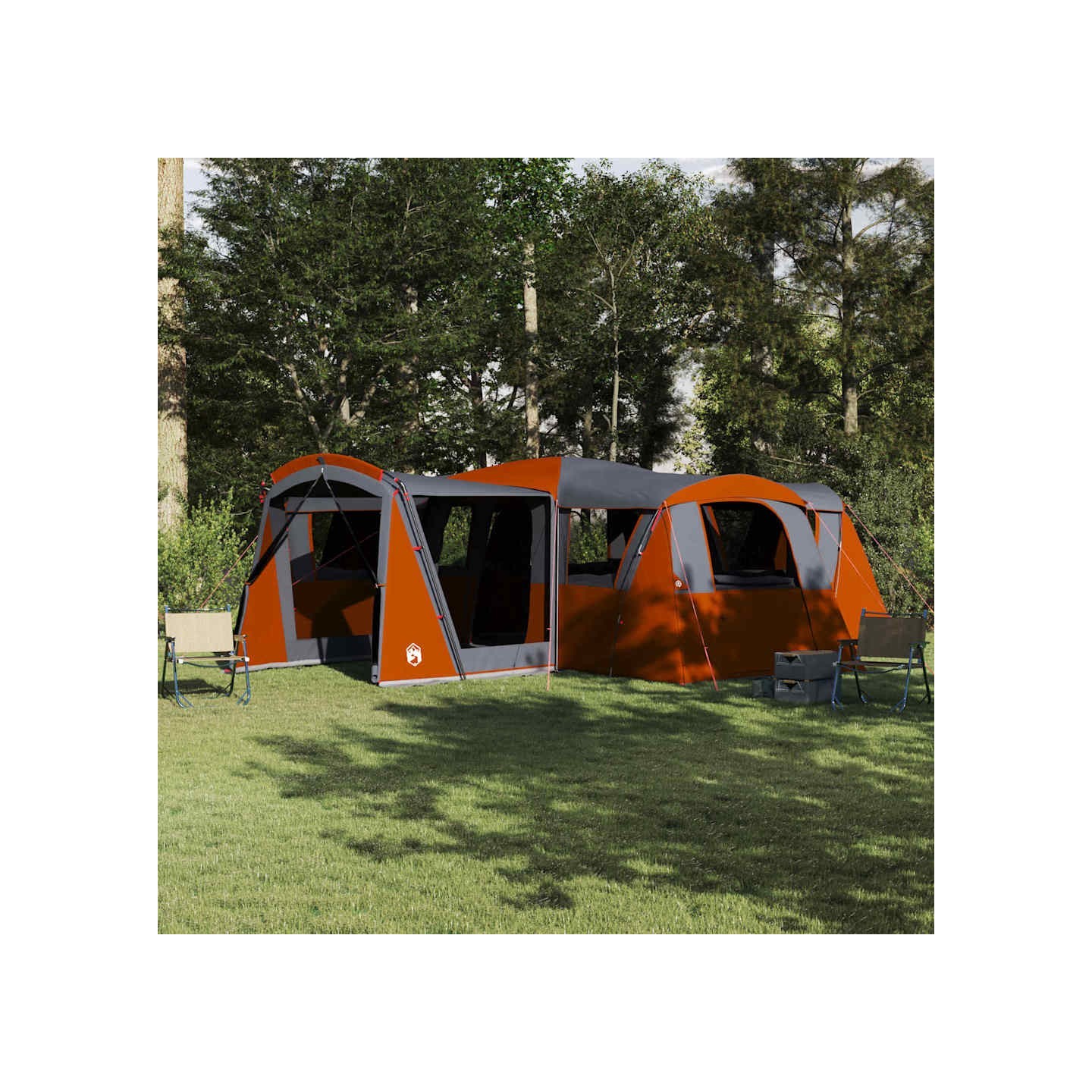 Tente familiale 20 personnes 20 personne Gris et orange