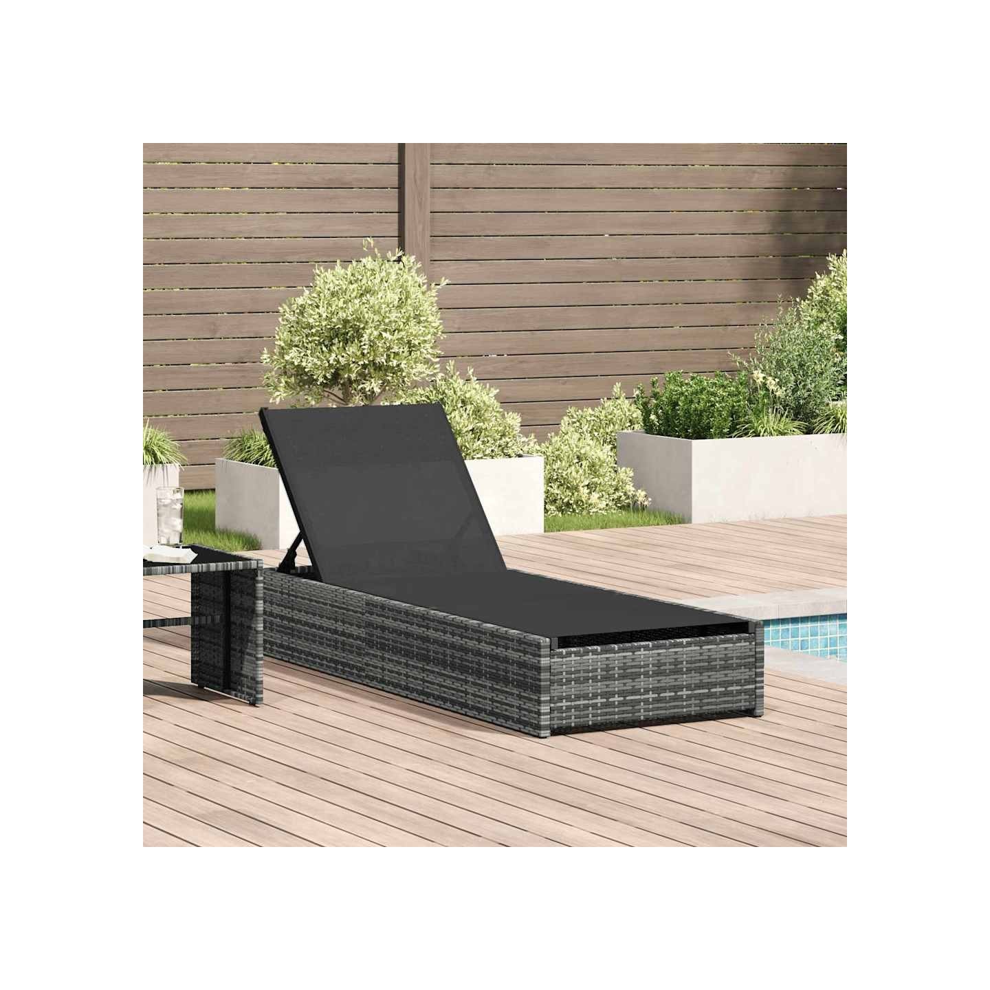 Transat Gris 200,5 x 70 x 75 cm polyrotin