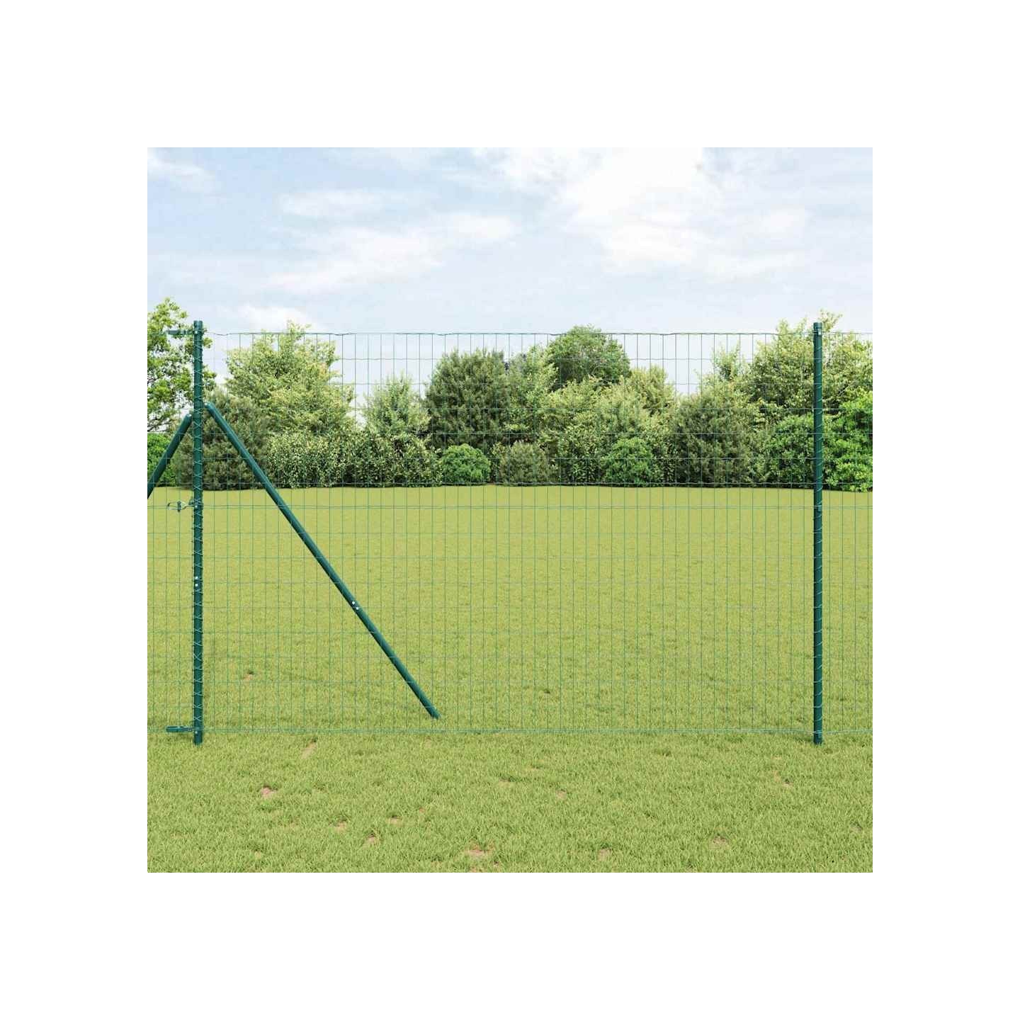 Clôture Euro 1,5 x 10 m Fer revêtu de PVC Vert