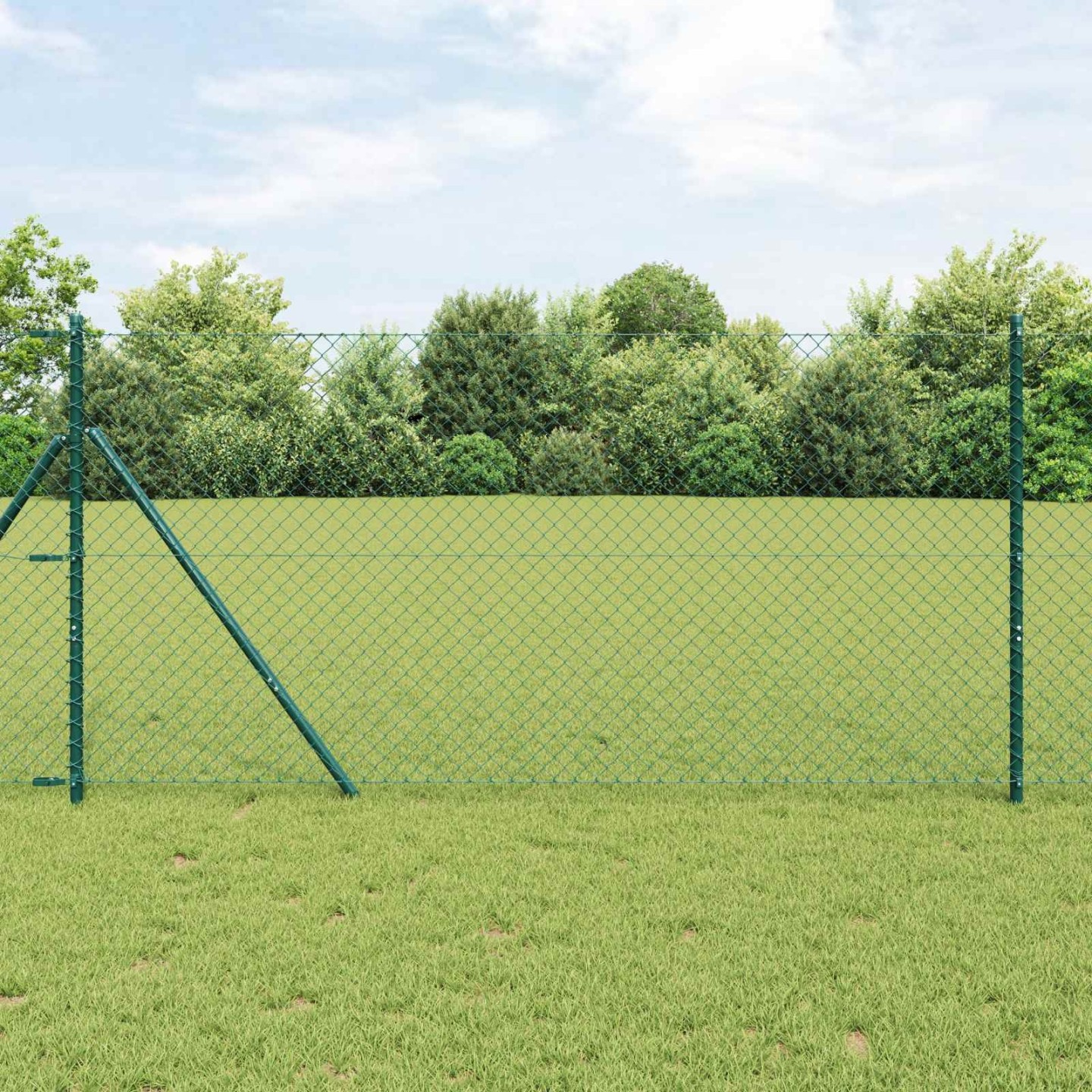 Clôture en treillis métallique 10 x 1,6 m Acier Vert