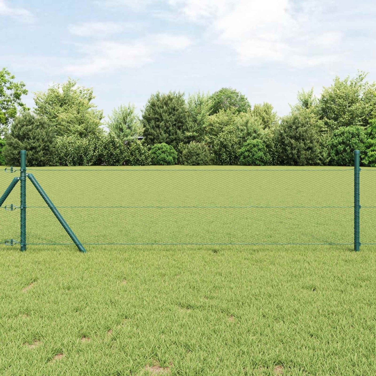Clôture hexagonale 1,4 x 10 m PVC Vert