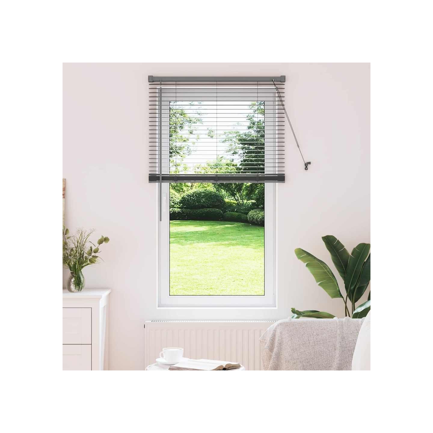 Store Vénitien Gris foncé 130 x 70 cm 25 mm Aluminium