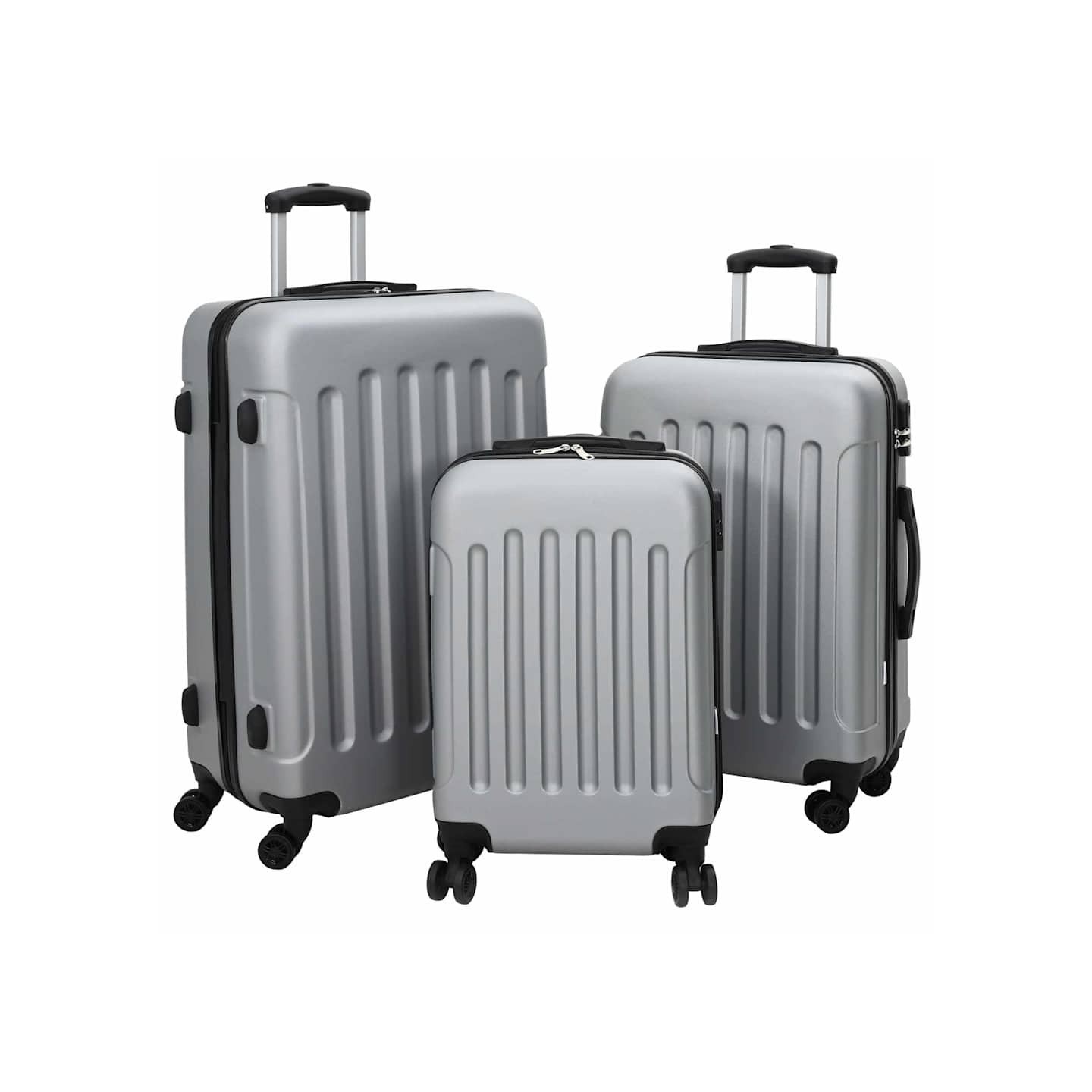 Valise 3 pièces Argenté 50 x 31 x 78 cm Plastic ABS
