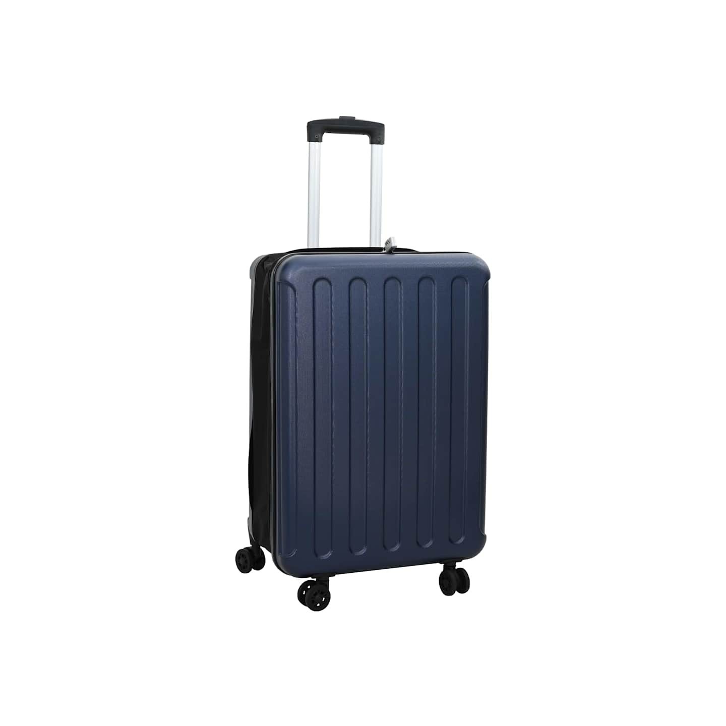 Valise avec verrouillage Bleu foncé 43 x 27 x 66 cm Plastic ABS
