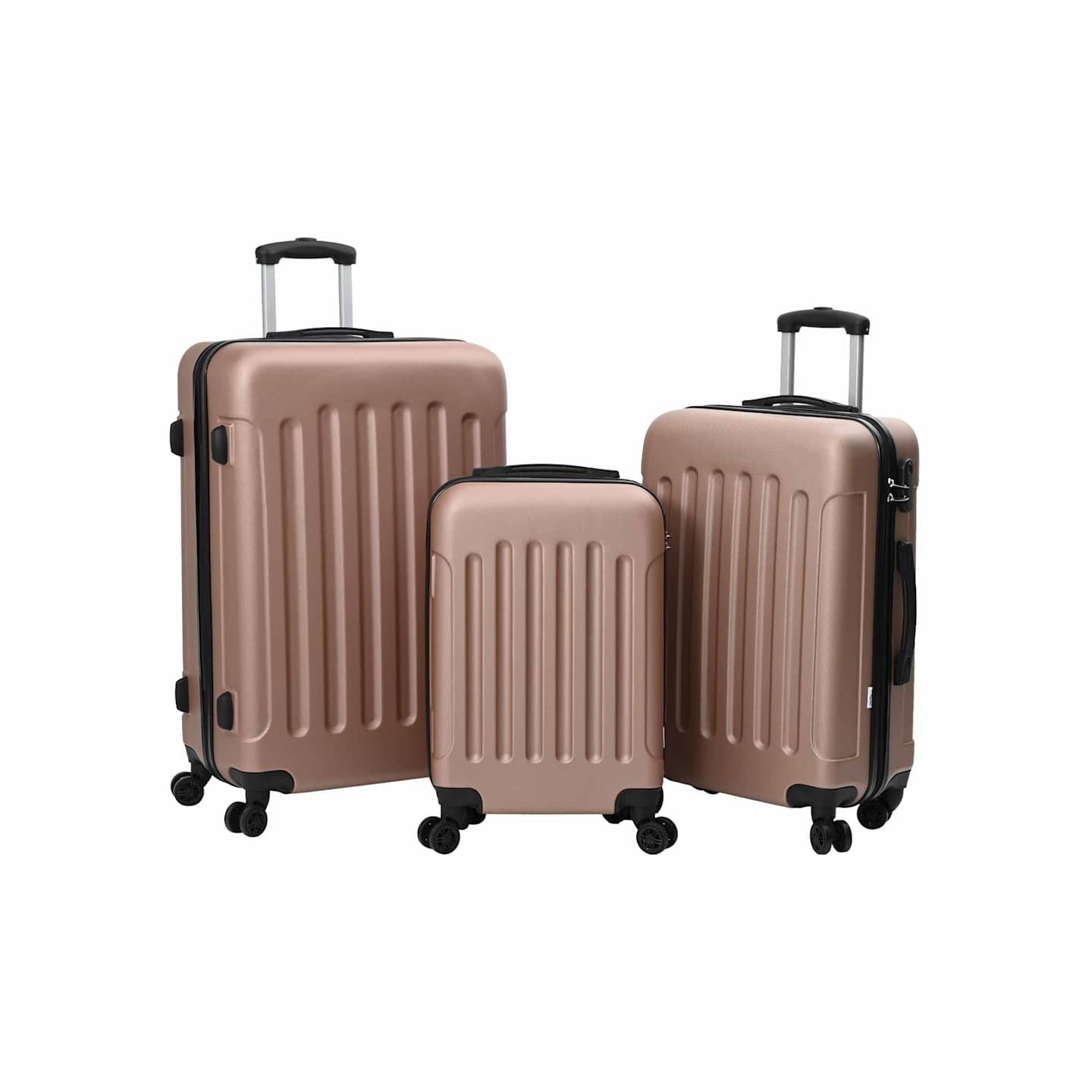 Valise 3 pièces or rose 50 x 31 x 78 cm Plastic ABS