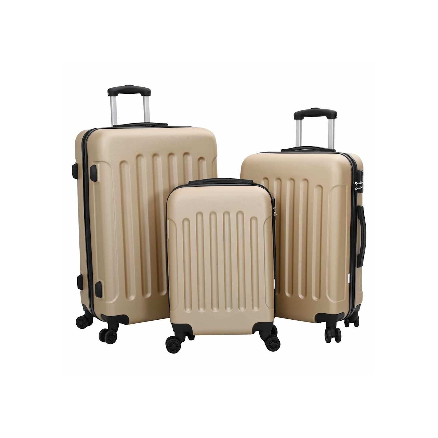 Valise 3 pièces Champagne 50 x 31 x 78 cm Plastic ABS