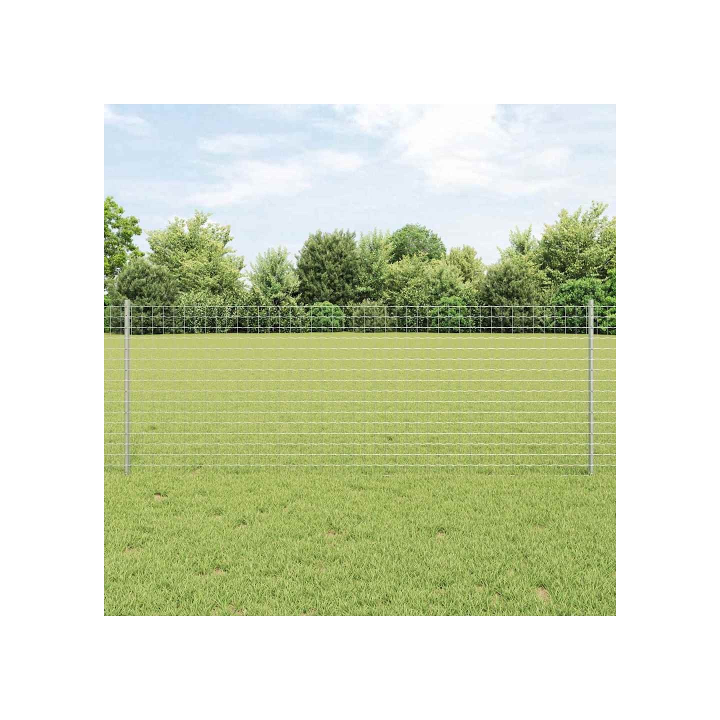 Poteau de clôture enchâssé 5 pièces Argenté 120 cm