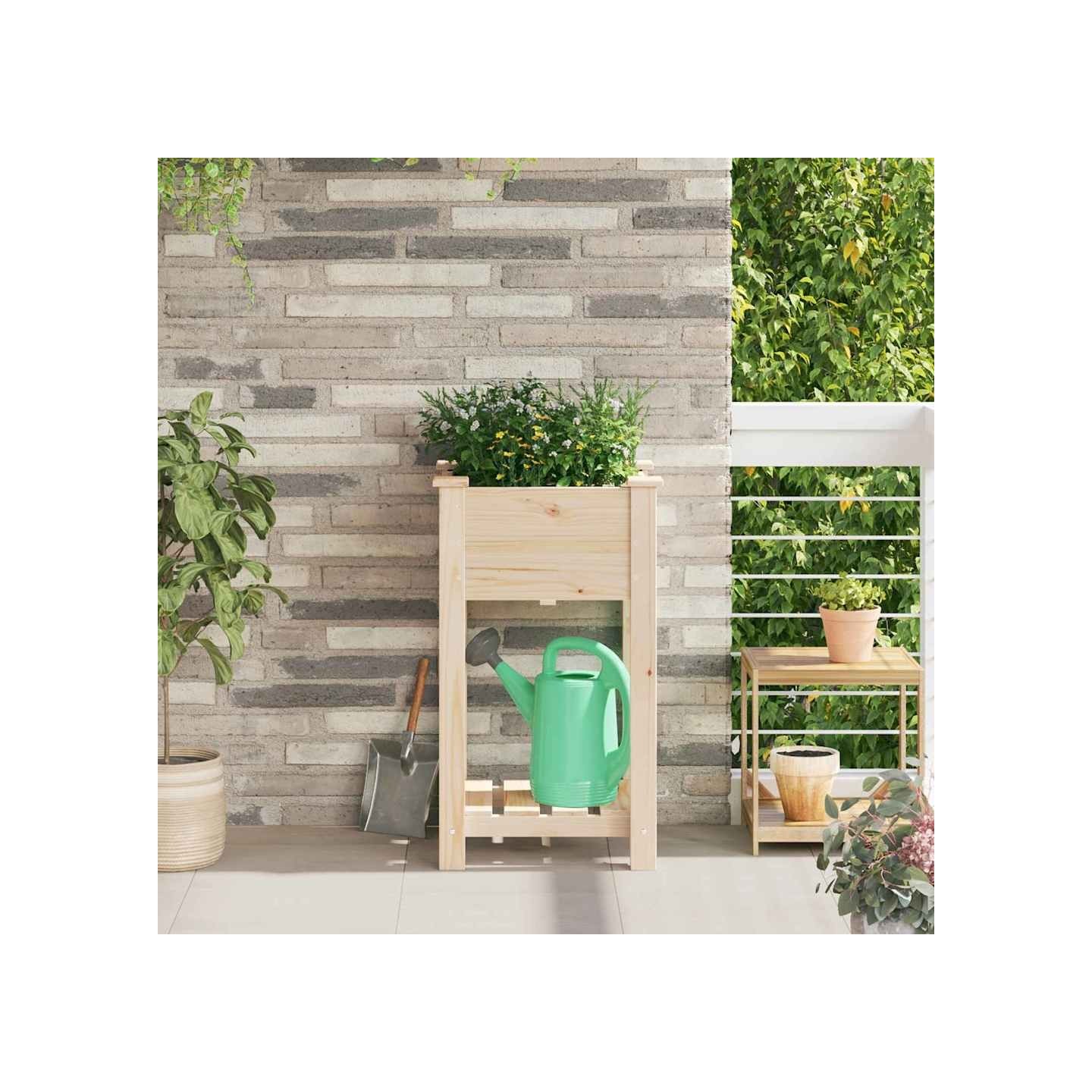 Cache-pot de jardin Beige 45 x 45 x 76,5 cm