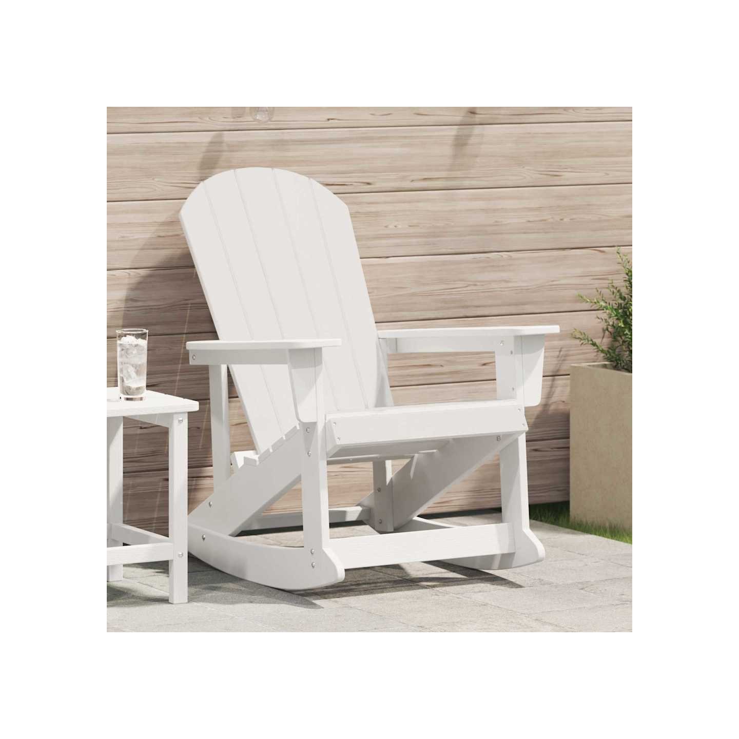 Chaise Adirondack à bascule Blanc HDPE