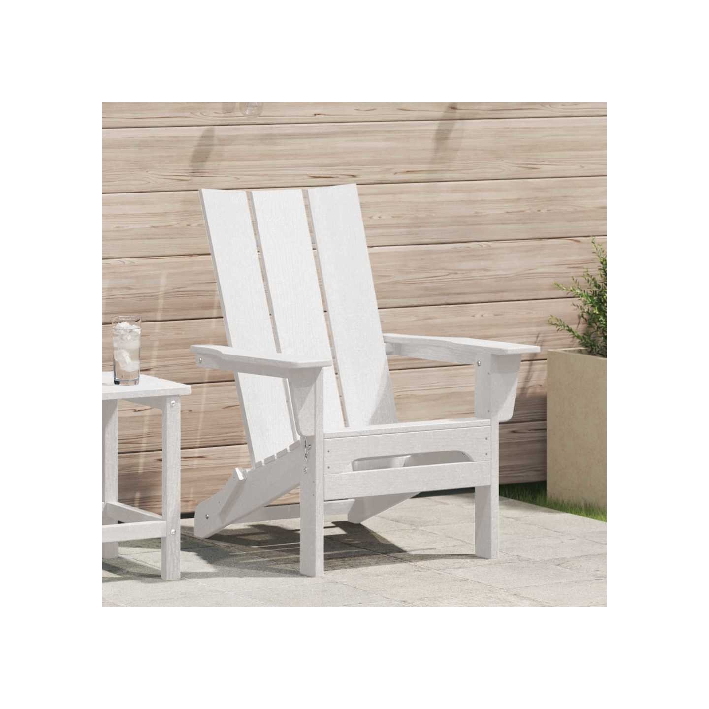 Chaise Adirondack pliante Blanc 80,5 x 74,5 x 92 cm HDPE