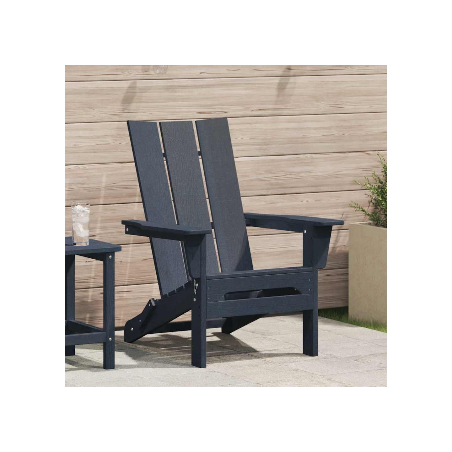 Chaise Adirondack pliante Bleu marine 80,5 x 74,5 x 92 cm HDPE