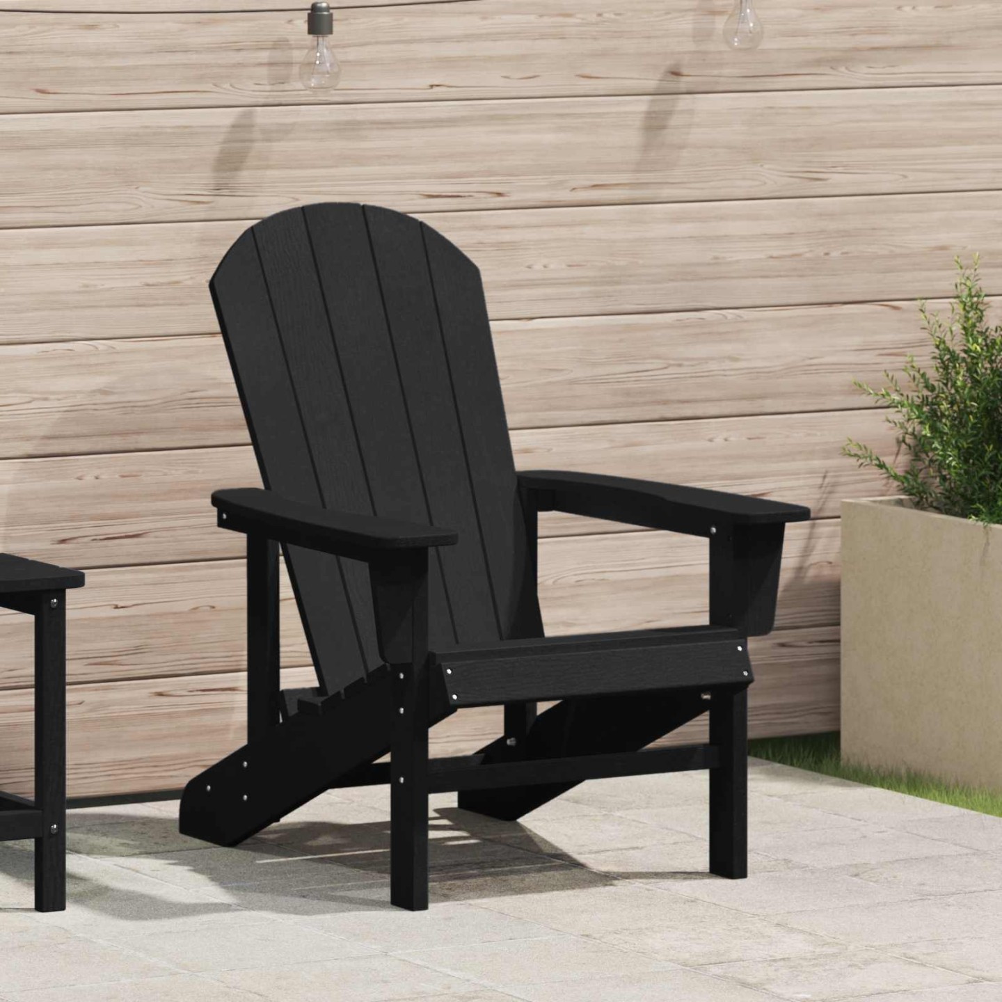 Chaise Adirondack Noir HDPE