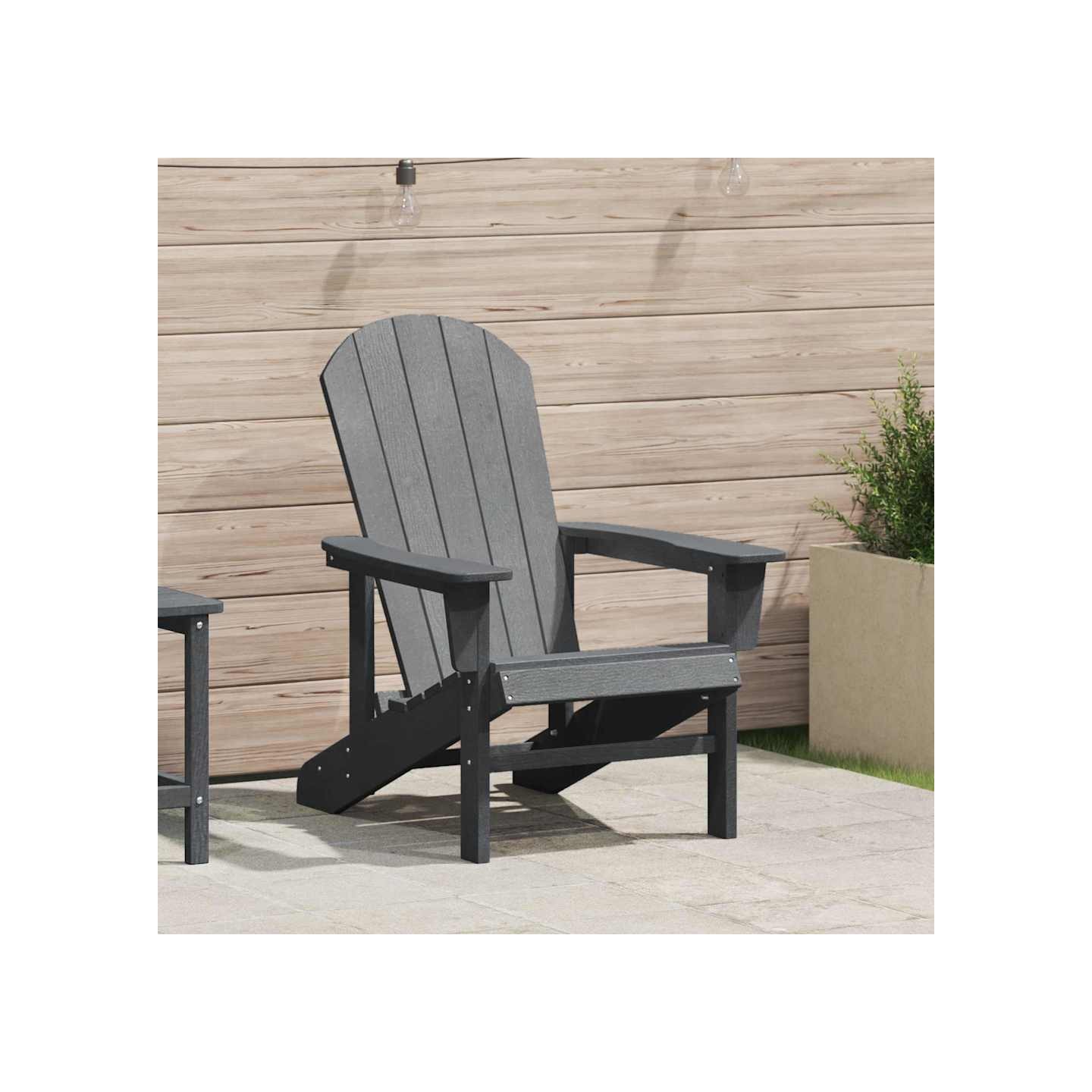 Chaise Adirondack Gris clair HDPE