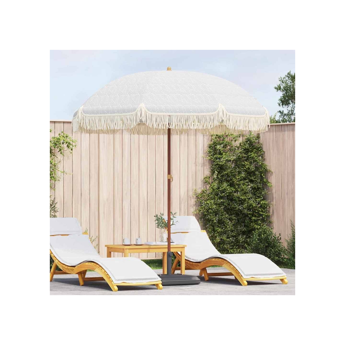 Parasol de plage 205 x 205 x 210 cm Polyester et Acier Rond