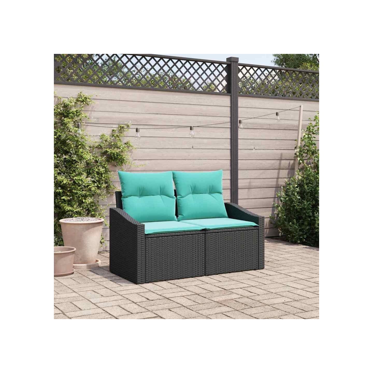 Canapé de jardin Gris 123 x 62 x 69 cm polyrotin