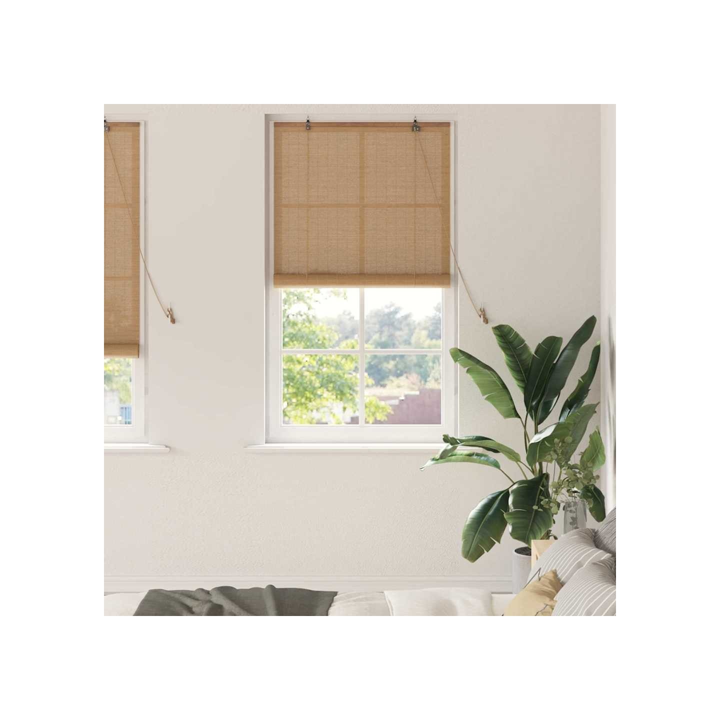 Store enrouleur Marron 80 x 220 cm Bambou