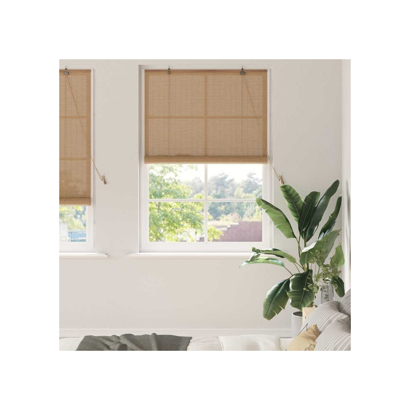 Store enrouleur Marron 100 x 220 cm Bambou