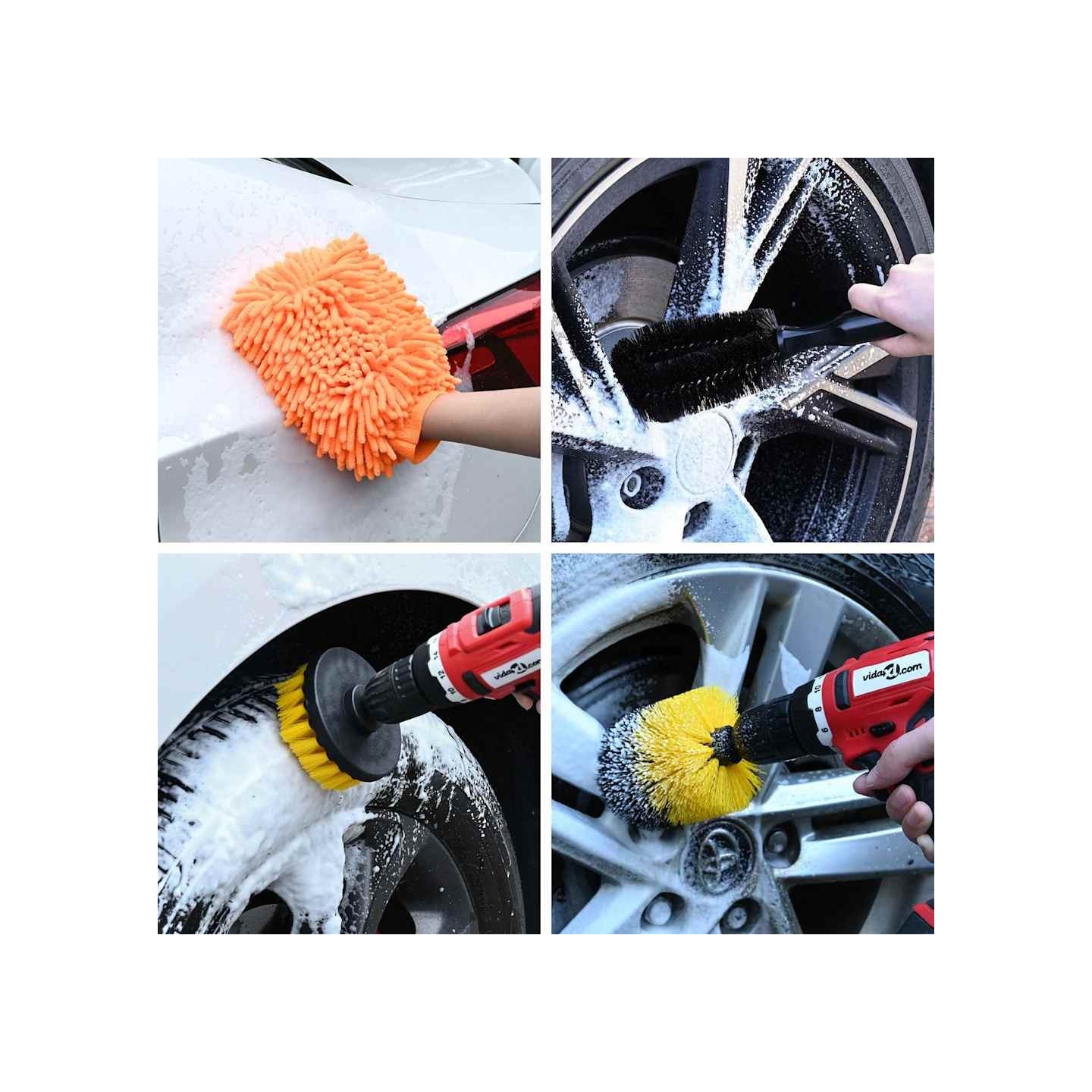 Set de brosses pour voiture Multicolore polyrotin