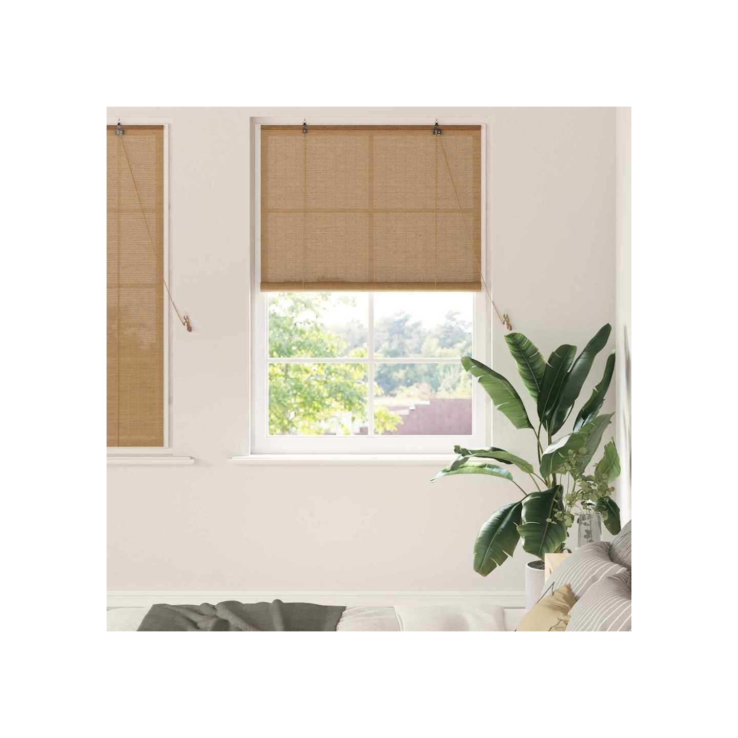 Store enrouleur Marron 120 x 160 cm Bambou