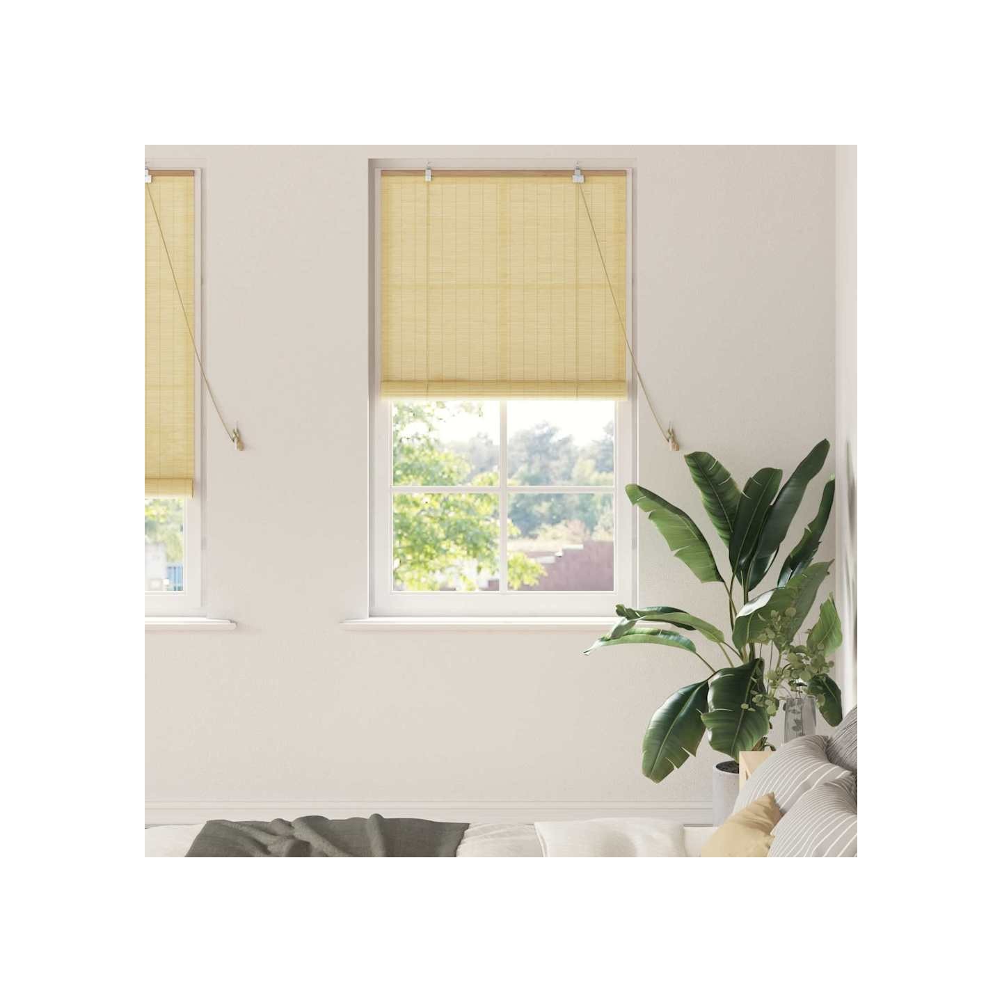 Store enrouleur Nature 90 x 220 cm Bambou