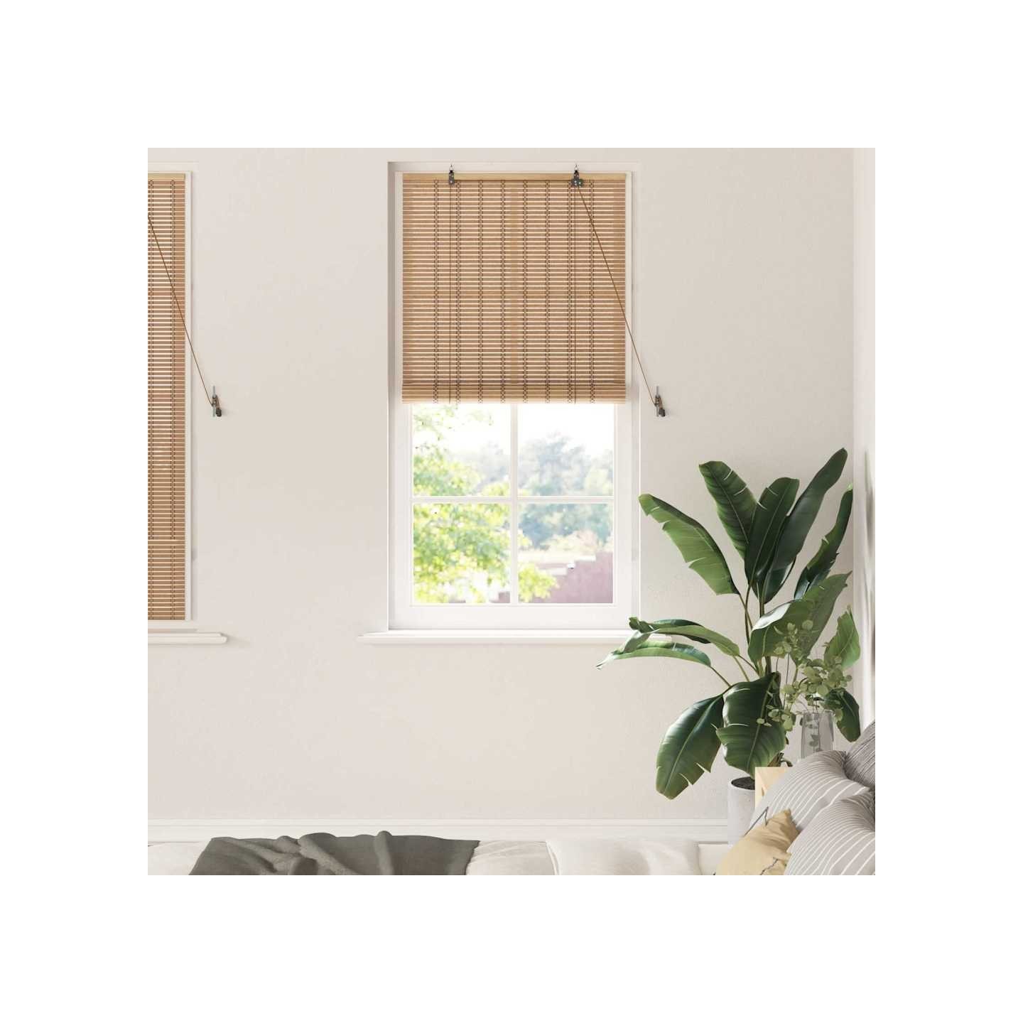 Store enrouleur Nature 80 x 160 cm Bambou