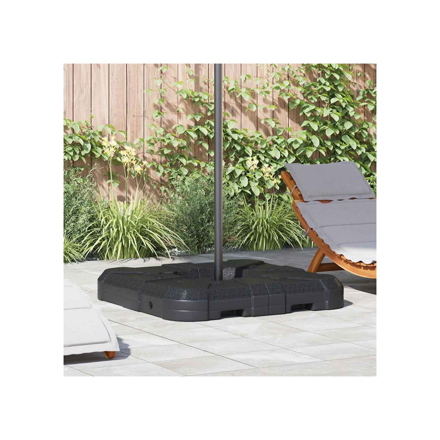 Base de parasol à bras déporté 110kg Noir