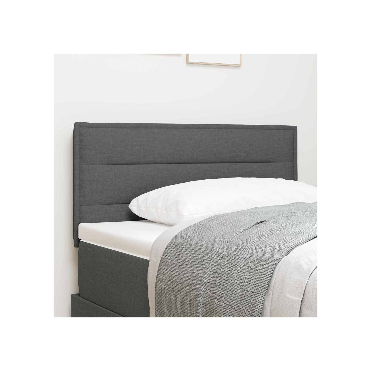 Tête de lit Gris foncé tissu