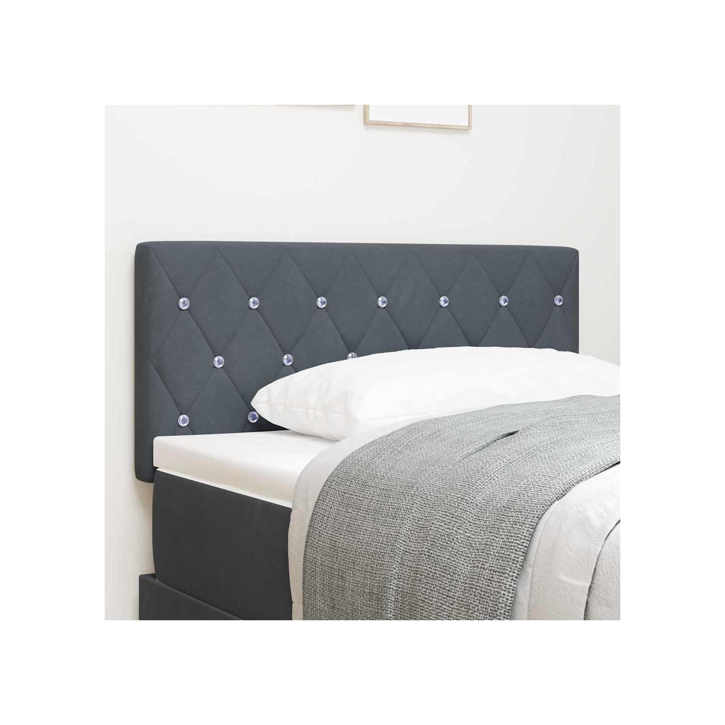 Tête de lit Gris foncé 100 cm Velours