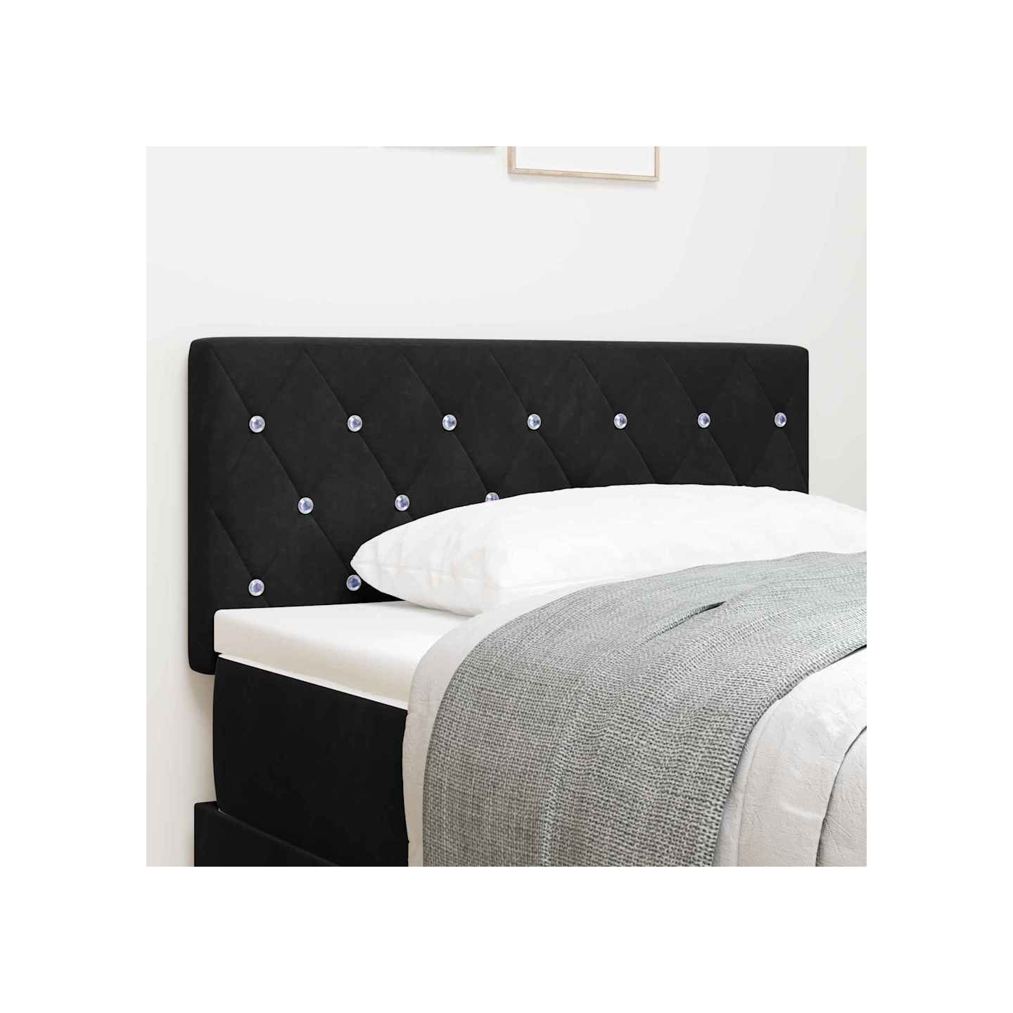 Tête de lit Noir 90 cm Velours