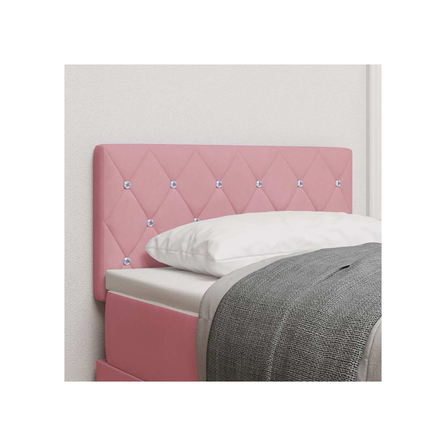 Tête de lit Rose 80 cm Velours