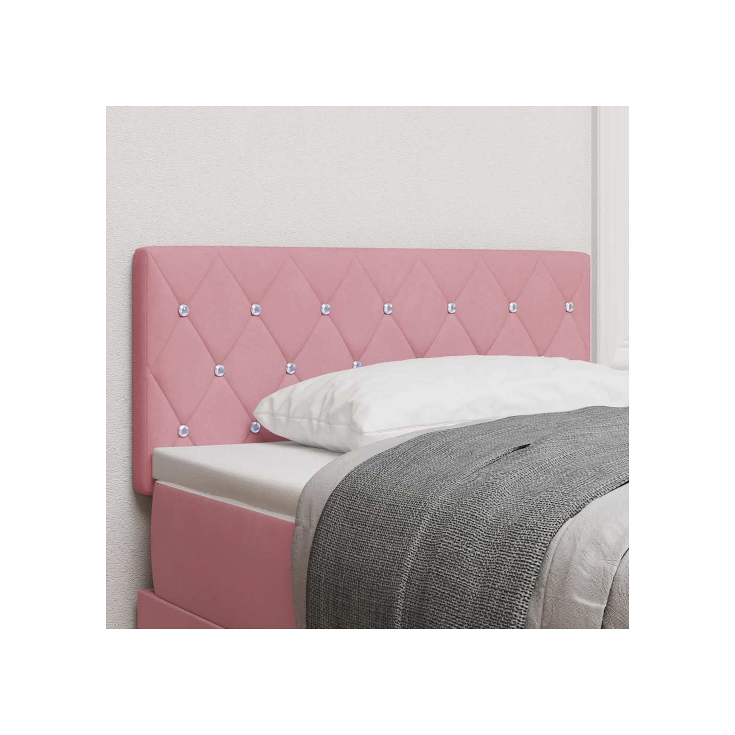Tête de lit Rose 100 cm Velours